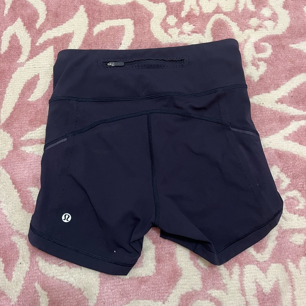 LULULEMON navy athletic shorts, size 4